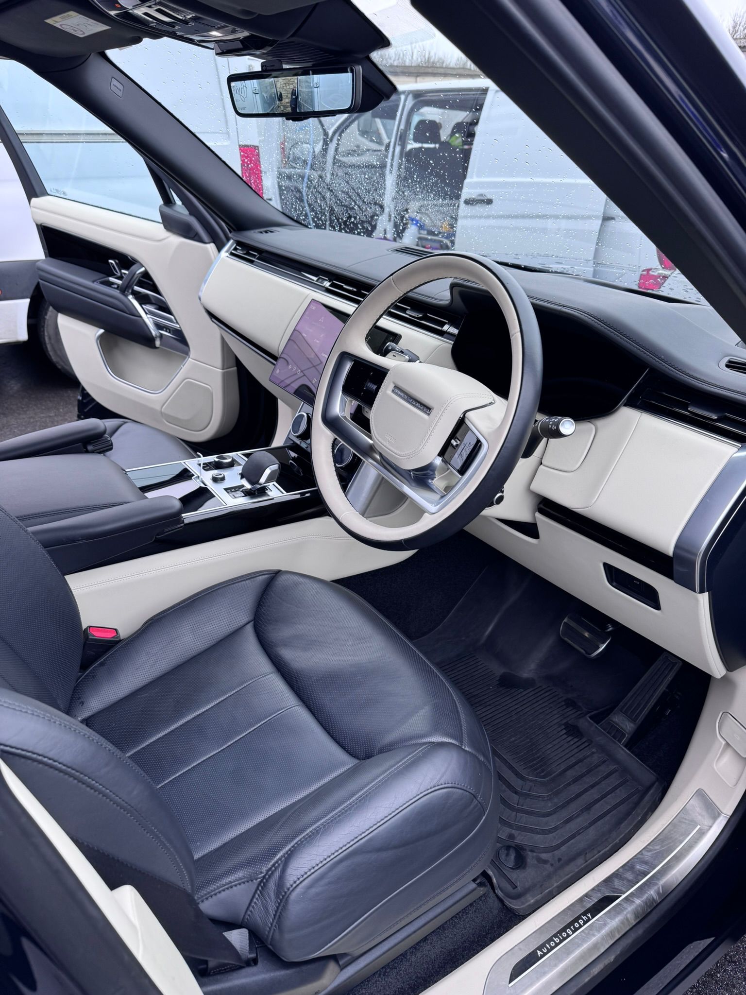 Range Rover interior after valet — clean, fresh cabin